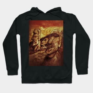 Easter Island Statues Grunge Hoodie